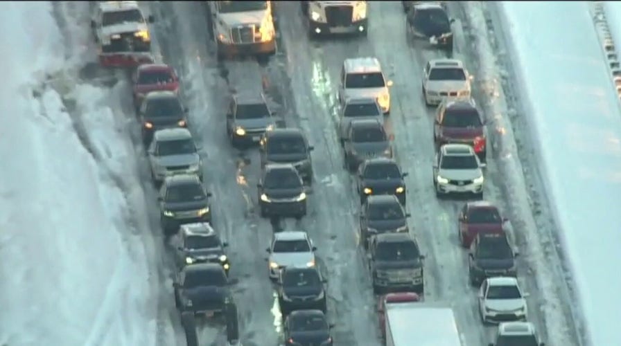 Drivers stranded for hours along I-95 in Northern Virginia after winter storm