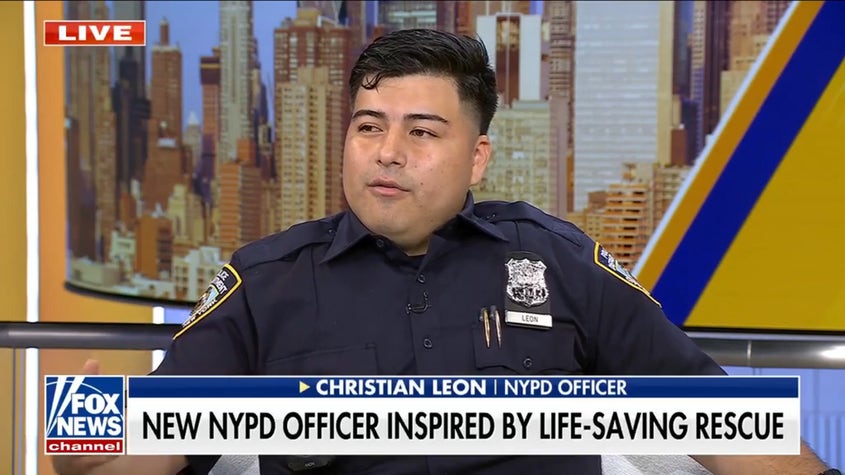 New NYPD officer Christian Leon inspired by life-saving rescue