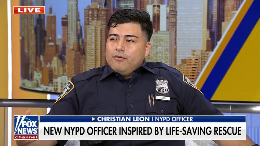 New NYPD officer Christian Leon inspired by life-saving rescue