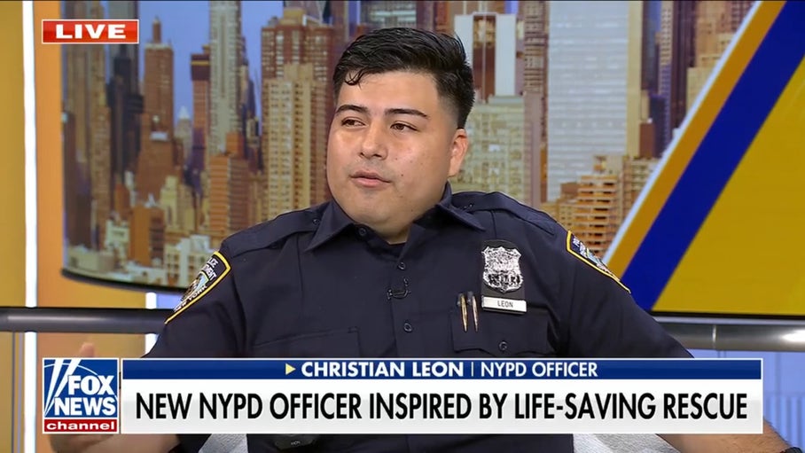 New NYPD officer Christian Leon inspired by life-saving rescue