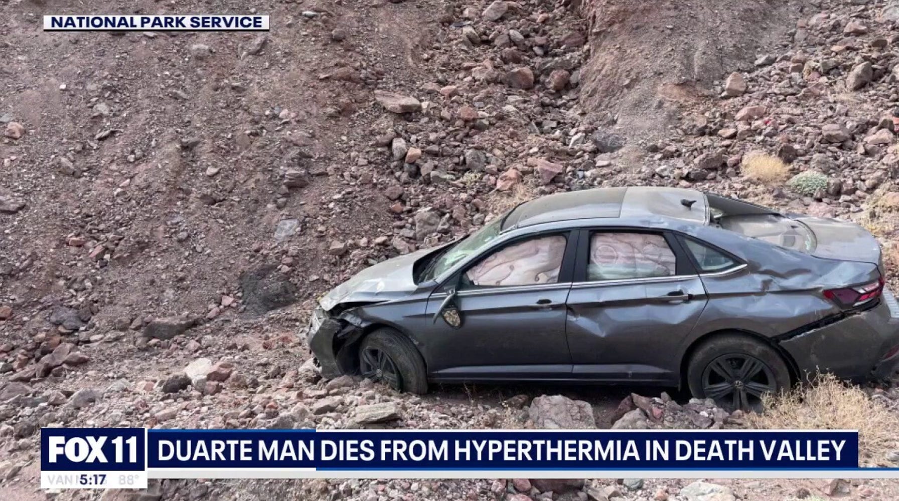 Man Dies from Heat Exposure After Driving Off Embankment in Death Valley National Park