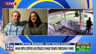 West Virginia family sips coffee as they watch police chase through yard - Fox News