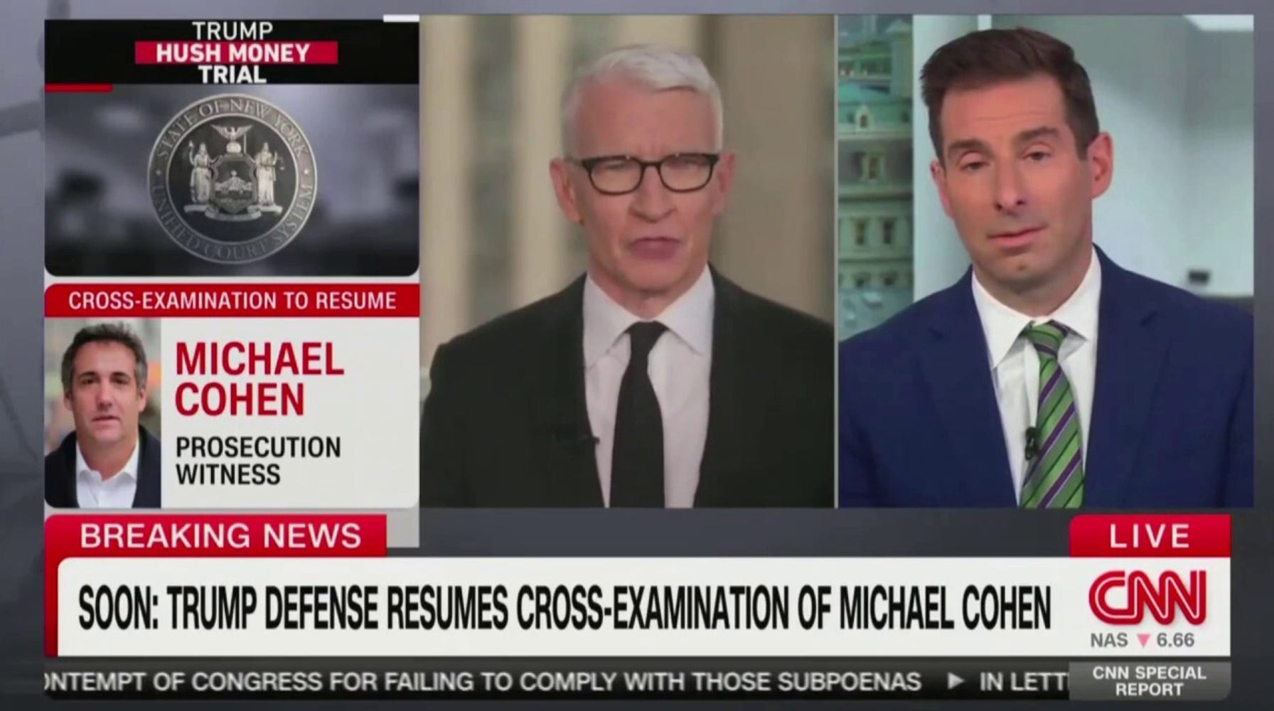 CNN's Anderson Cooper Expresses Doubts About Michael Cohen's Testimony