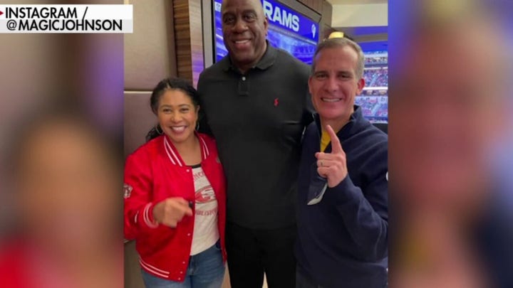 'The Five' slams LA mayor's maskless photo excuse at NFC championship game