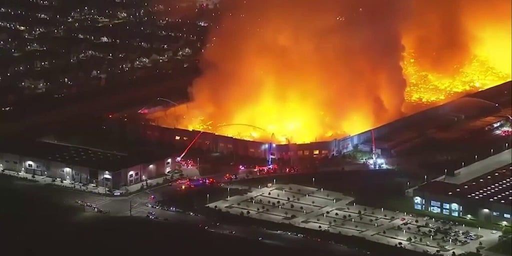 Massive warehouse blaze in California sparks six-alarm response