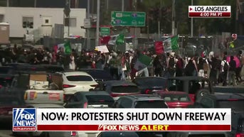 Mob waving Mexican flags shuts down highway as Los Angeles unrest continues - Fox News