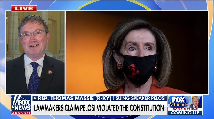 Rep. Massie slams Pelosi for unconstitutional mask fines