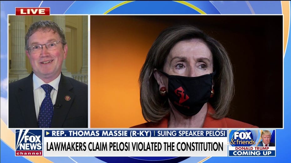Rep. Massie slams Nancy Pelosi for mask fines: ‘A tyrant and a hypocrite’