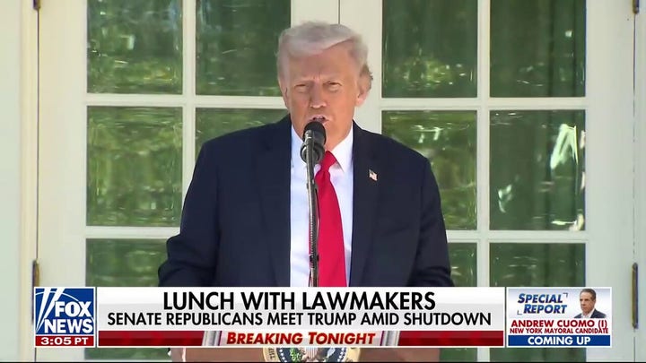 Senate Republicans meet with President Trump amid shutdown