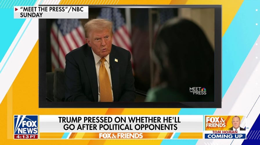 Trump pressed on political retribution against Biden: Not looking to go back into the past