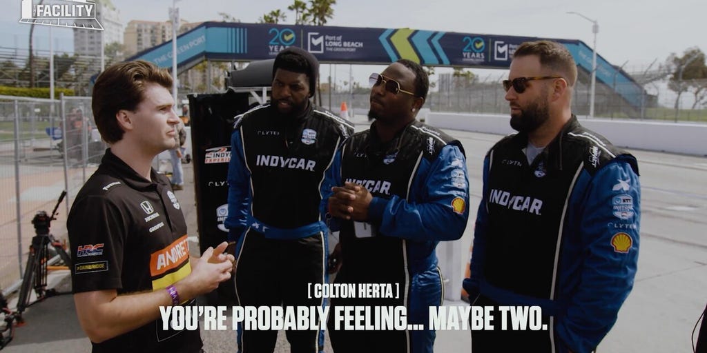 The Facility crew takes an IndyCar ride along ahead of the Acura Grand Prix with Colton Herta