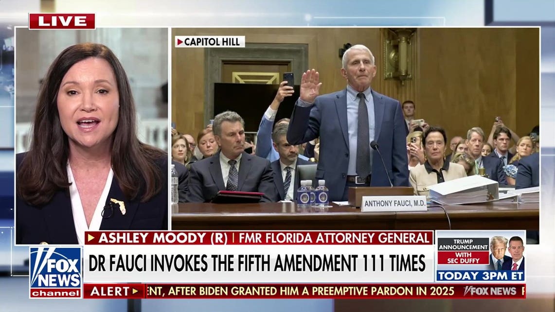 Dr Fauci invokes the Fifth Amendment 111 times in Senate hearing