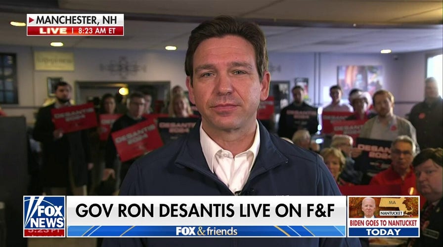 Ron DeSantis holds Thanksgiving food drive in New Hampshire