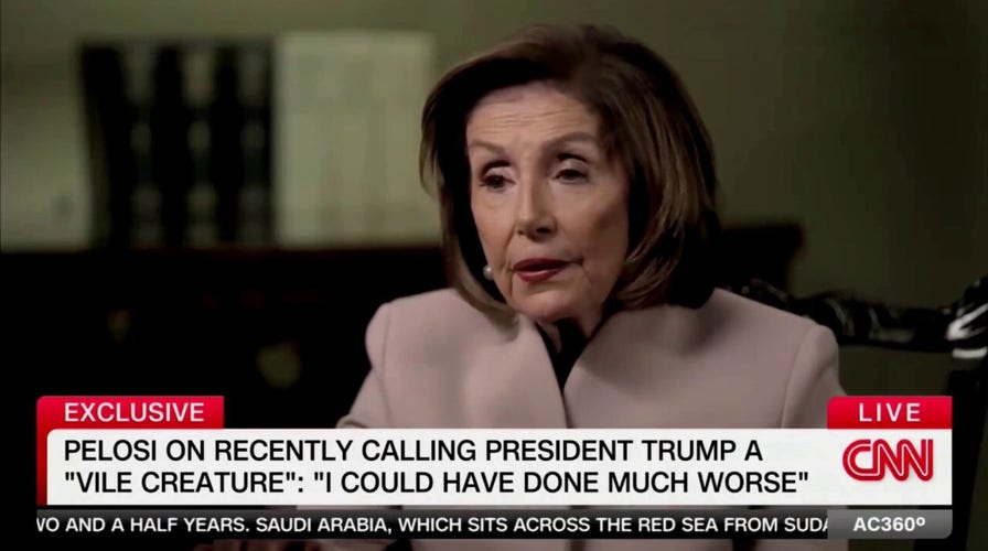 Nancy Pelosi says calling Trump 'vile creature' was a 'euphemism'