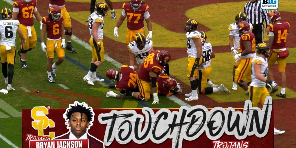 RB Bryan Jackson takes the snap to the endzone for a one-yard TD, USC trails Iowa