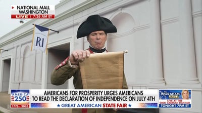Town crier reads Declaration of Independence live at Great American State Fair