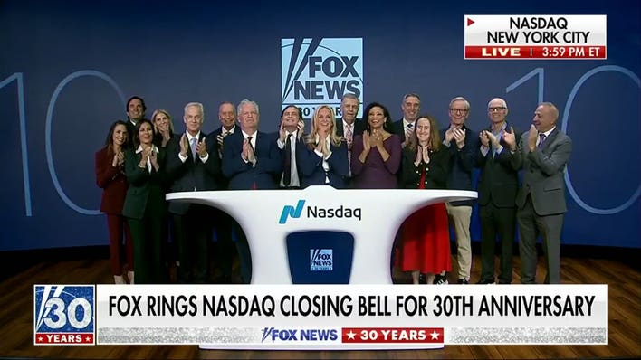 Fox News Media CEO Suzanne Scott rings Nasdaq closing bell in honor of network's 30th anniversary
