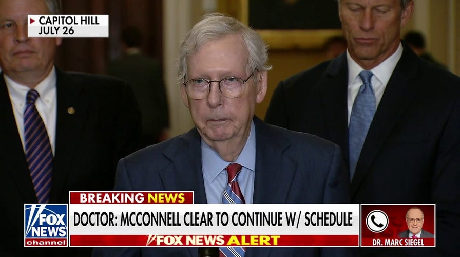 Mcconnell S Physician Says Gop Leader Is Medically Cleared To Resume Work Fox News Mcconnell S Physician Says Gop Leader Is Medically Cleared To Resume Work Fox News