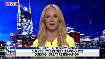 Tomi Lahren on 'Great Resignation' survey: 'We incentivized laziness for too long'
