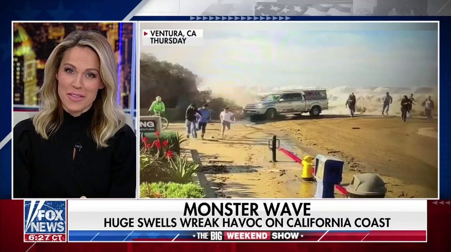 Surfers flock to Cali for massive winter waves