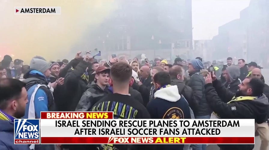 Israel sends evacuation planes to Amsterdam after 'shocking' attack on Israeli soccer fans