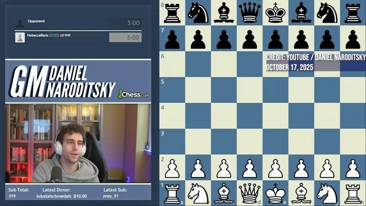American chess grandmaster Daniel Naroditsky says hes better than ever in last YouTube stream