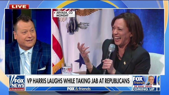 VP Harris takes jab at Republicans in childhood anecdote