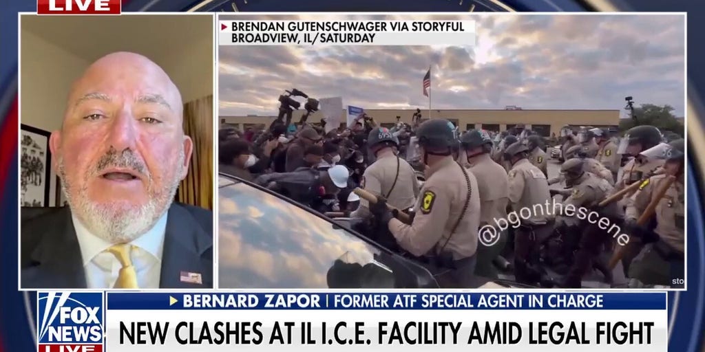Four arrested after anti-ICE protest in Illinois turns violent