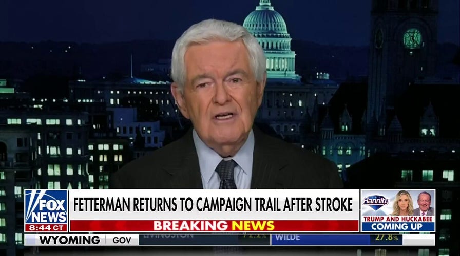 Newt Gingrich predicts John Fetterman to lose in key Pennsylvania senate race