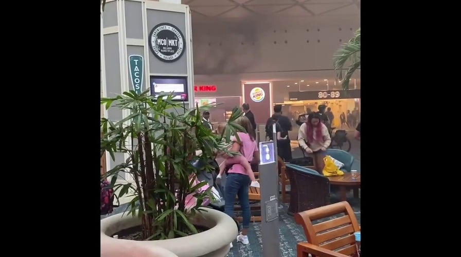 Fire at Orlando International Airport Burger King captured on video