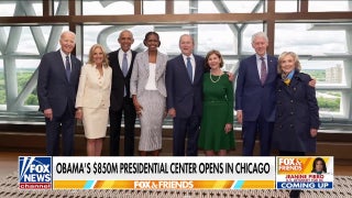Obama slammed for 'political shots' and 'classless' behavior at Center opening