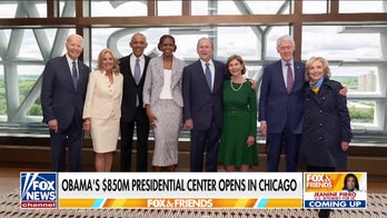 Obama slammed for 'political shots' and 'classless' behavior at Center opening