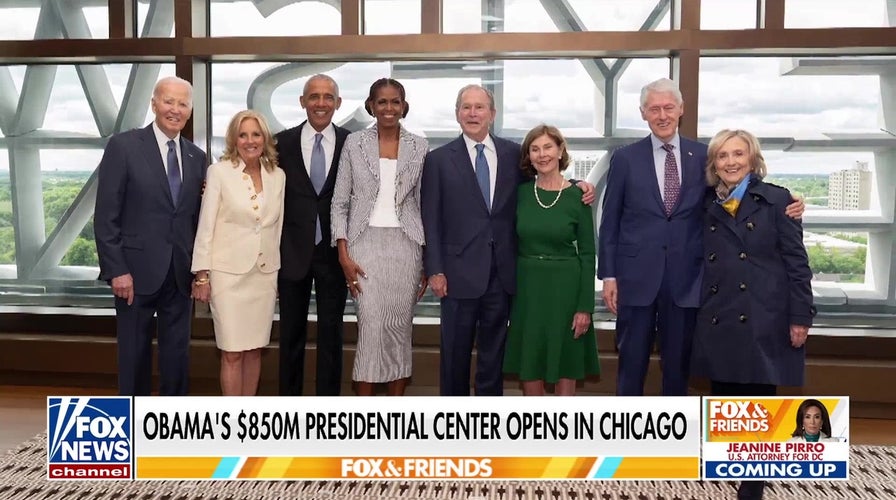 Obama slammed for 'political shots' and 'classless' behavior at Center opening