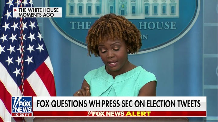 Jean-Pierre dismisses FNC reporter Doocy's questions about her 2016 stolen election claims as 'ridiculous'