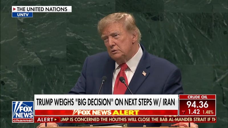 Trump weighs ‘big decision’ on Iran during stern UN speech
