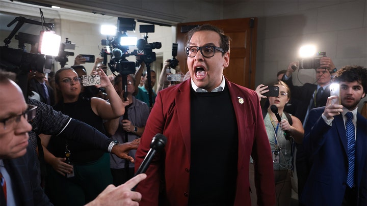 Chaos at the Capitol as George Santos rages against anti-Israel protester: 'f---ing terrorist sympathizer'