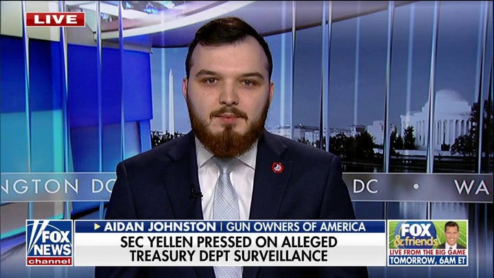 Alleged Treasury Dept surveillance on gun owners is 'total violation' of their rights: Aidan Johnston