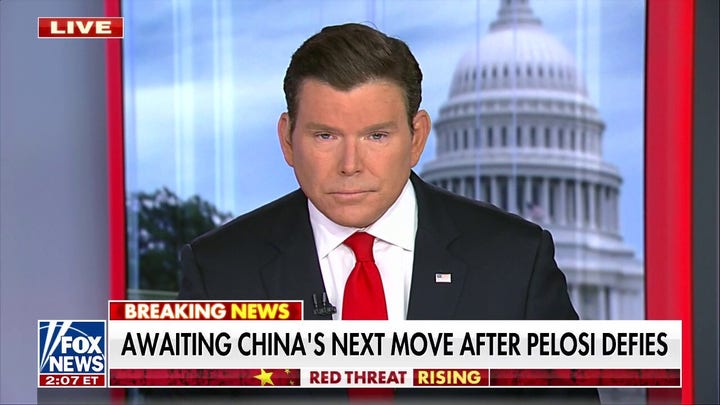 Bret Baier reacts to Pelosi's Taiwan trip: China is increasingly threatening