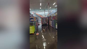 Video shows moments after roof collapses at New Jersey BJ's during severe weather