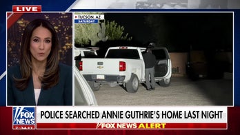 Police searched Annie Guthrie’s home Saturday night