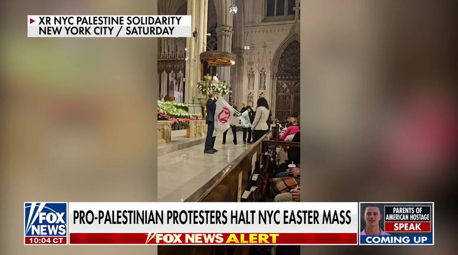 Pro-Palestinian protesters disrupt St. Patrick's Cathedral Easter vigil