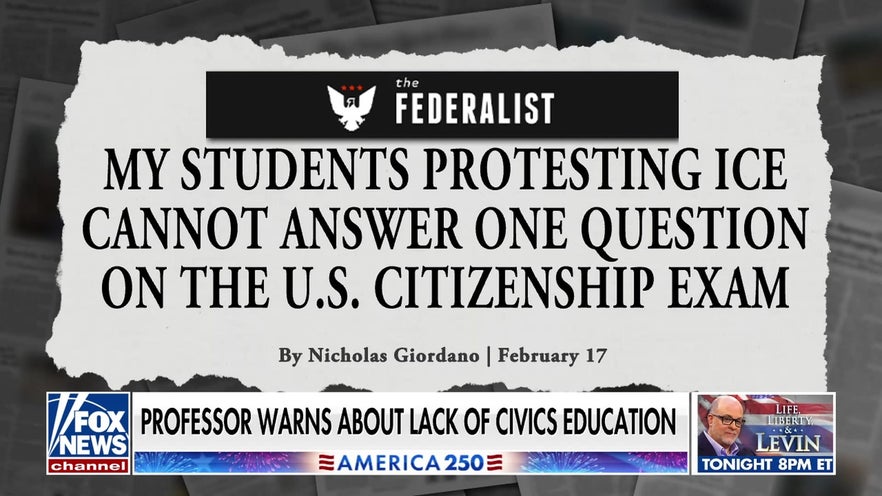 Professor warns lack of civics education is undermining American pride, national unity