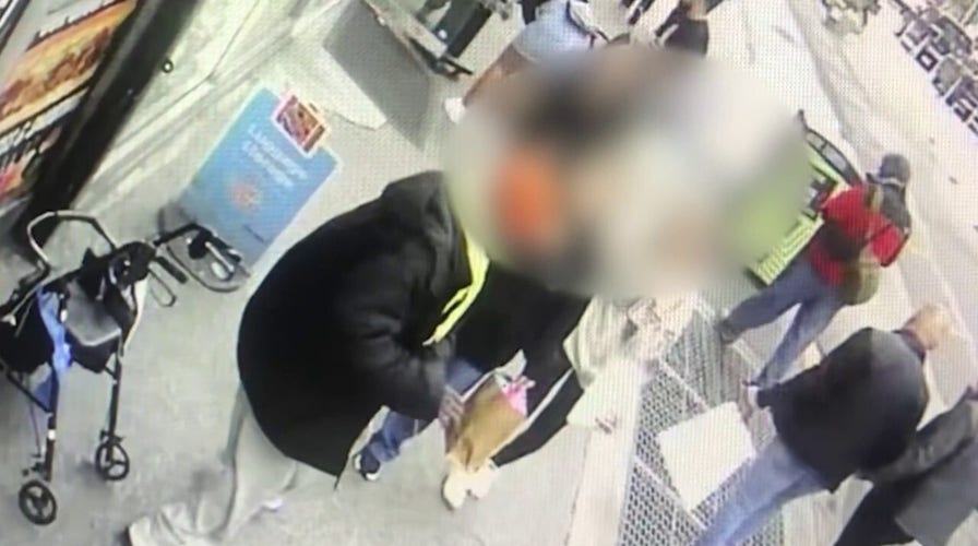 Shocking video shows man with walker stab random woman near Times Square