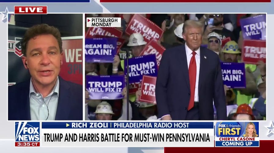 VP Harris called out for rubbing elbows with celebs as Trump speaks to steelworkers