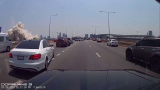 Dashcam video captures Bangkok apartment building collapse