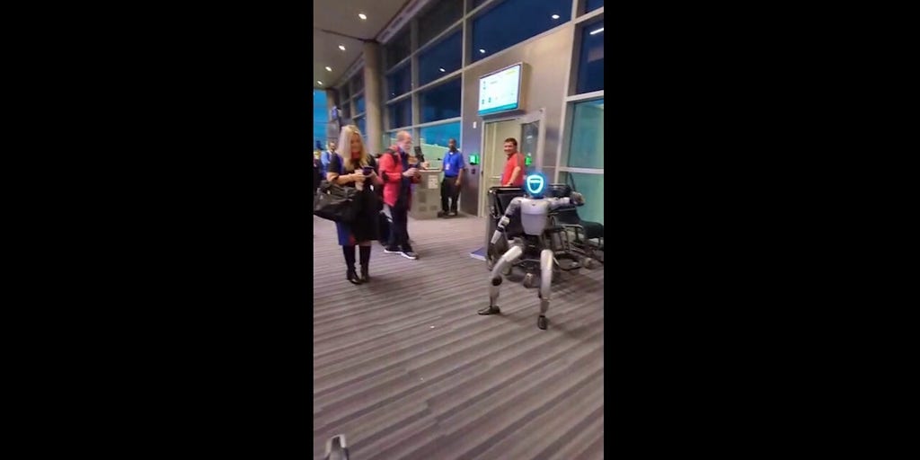 Dancing robot steals show at airport gate, briefly delays departing flight
