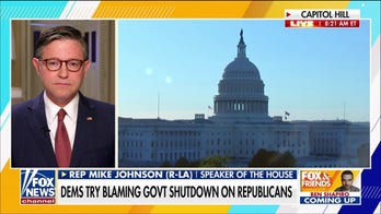 Speaker Johnson accuses Democrats of 'playing politics' with Americans' lives: 'Infuriating'