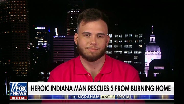 Heroic Indiana man rescues 5 from burning home