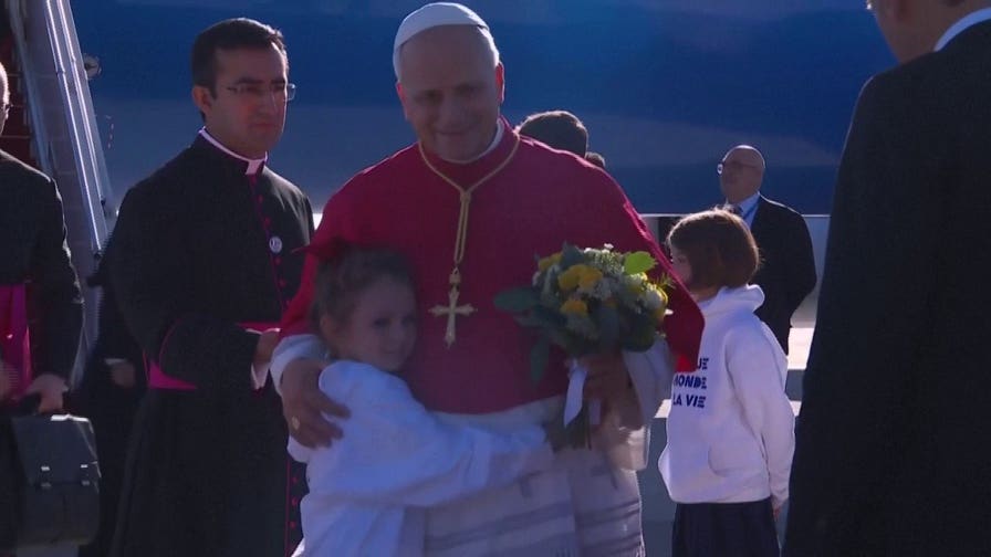 Pope Leo lands in France for four-day visit