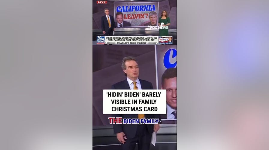 'HIDIN' BIDEN' barely visible in family Christmas card